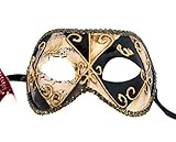 Lannakind Handgefertigte Venezianische Maske Augenmaske Colombina Ballmaske...