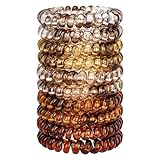 JessLab Spirale Haargummis, 10 Stück Spurlos Telefonkabel Haargummis für...