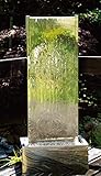 Köhko Springbrunnen Muro S Höhe ca. 95 cm mit LED-Beleuchtung aus Edelstahl...