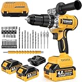 SundpeyPRO Akkuschrauber mit Schlagbohrfunktion 21V - 120Nm Bürstenloser Akku...