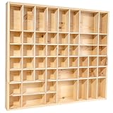 Creative Deco Setzkasten Holz Sammelbox Holztablett 51 Fächer | 52 x 46 x 5 cm...