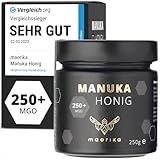 maorika - Manuka Honig 250 MGO + 250g im Glas (lichtundurchlässig, kein...