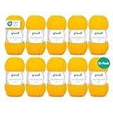 Gründl Wolle Lisa Premium uni - 10 x 50 g - Wolle zum Häkeln - Wolle zum...