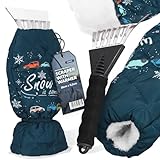 Instalguru Eiskratzer Auto 25 cm Gefüttertem Handschuh Warmen Fell EIS...