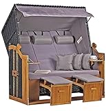 MR. DEKO® Strandkorb Ostsee XXL | Volllieger Strandstuhl Liegestuhl |...
