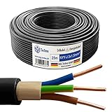 M&G Techno 25m NYY-J 3x1,5 mm² Erdkabel Elektro Strom Kabel Kupfer eindrähtig...