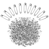 100 Stück Sicherheitsnadeln, 22mm Rostbeständig Sicherheitsnadeln, Silber...