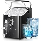 FOHERE Eiswürfelmaschine, Eiswürfel in 5 Minuten, 14KG in 24 Stunden,...