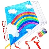 BOFUNX 3 Stück Drachen Kinder Einleiner-Flugdrachen für Kinder 60×70cm...