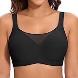 Jiuday Damen BH ohne Bügel Große Brüste Starker Halt Push Up Seamless Bequem...