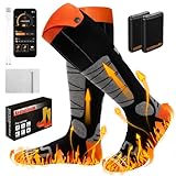 Gaeymy Beheizbare Socken, 5000mAh x 2 Akku Heizsocken mit APP Steuerung,...