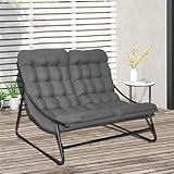 Doppelliege Outdoor 2 Personen, Sonnenliege 2 Personen, Gartenliege Extra Hoch...