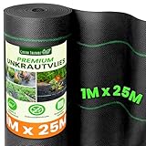 Green Thumbz Unkrautvlies Extra Stark - 1x25 m Unkrautvlies 100g/m2 - Optimales...