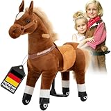 Miweba Pony Amadeus | Reitpferd auf Rollen - Pferd für Kinder - Schaukelpferd -...