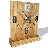 FLEXISTYLE Modern standuhr klein aus Holz Eiche Wohnzimmer Badezimmer (Style 1),...