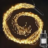 yowin Wasserfall Lichterkette 2M 200 LED Lichterschweif mit Strom, Timer, 8 Modi...