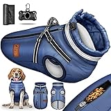 TRESKO® Hundejacke Winter mit Reflektoren inkl. 15 Stück Kotbeutel + Spender |...