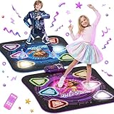 2-Spieler Tanzmatte für Kinder 3-12 Jahren, 12-Tasten Leucht Tanzmatte mit...