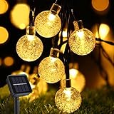 Aisutha Solar Lichterkette Aussen, 8M 40 LED Solar 8 Modi Kristall Kugeln...