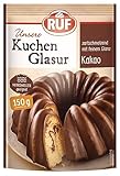 RUF Kuchen-Glasur Kakao, Schokoladen-Glasur im 150 g Beutel,...