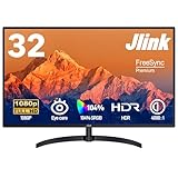 Jlink Computer Monitor 32 Zoll, FHD 1920x1080P, 60Hz, 104% sRGB-Anzeige mit HDMI...