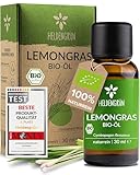 Heldengrün® BIO Lemongras Öl [100% NATURREIN] Erfrischend & Anregend - Echtes...