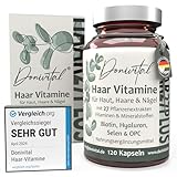 Haar-Vitamine Testnote SEHR GUT - 27 Wirkstoffe - Hochdosiert Biotin Zink Selen...