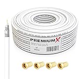 Premium X 10m Basic Koaxialkabel 135dB 4-Fach SAT Antennenkabel Koax-Kabel DVB-S...