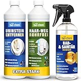 bio-chem Badreiniger Set 3-teilig- 1x Haar-Weg Abflussfrei, 1x...