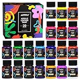 ARTFLY Acryl-Lederfarben-Set mit 20 Farben, 30 ml pro Pigment, keine Risse oder...