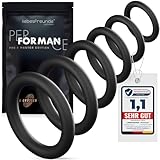 Liebesfreunde® Deluxe Penisring Set - 6 dehnbare Cockringe für härtere...