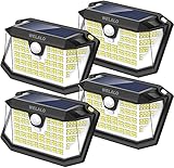 Solarlampen für Außen mit Bewegungsmelder, 【4 Stück】188 LED Solarleuchten...