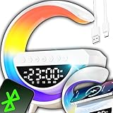 Retoo Nachttischlampe mit Ladefunktion - LED Touch Dimmbar mit 7 RGB Farben,...