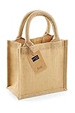 Westford Mill Wm411natu Wm411 Jute-Geschenktasche, klein, Natur, Einheitsgröße