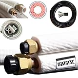 DIMSTAL 2x 5m 1/4'+1/2' Zoll Kupfer Kältemittelleitungen für 18000 BTU Split...