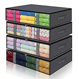 Gykutix 4 Stück Unterbett Aufbewahrungsbox Unterbettkommode Unterbettkommode...