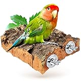 Vogel-Sitzbrettchen aus Naturkork-Rinde. Zum Sitzen, Anknabbern, Knuspern |...