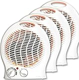 BROLLUX 4x Elektroheizung 2000W mobiles Heizgerät VO-W Thermoventilator...
