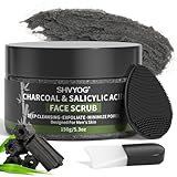 Charcoal Salicylic Acid Face Scrub for Men, Gesichtspeeling für Männer,...