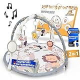 Zwerggold Baby Spielmatte mit Spielbogen [faltbar] - Fördert spielerisch die...