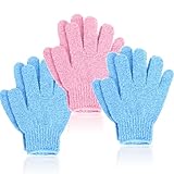 6 Stück Peelinghandschuh, 2 Farbe Exfoliating Gloves, Peelinghandschuh Körper,...