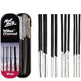 10 Stück Zeichenkohle Set - Professionelle Skizzierstifte für Kunstdesign,...