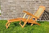 Merschbrock Trade GmbH Deckchair, Gartenliege aus Holz