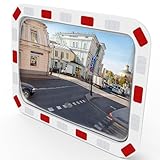 Angooni Konvexspiegel rechteckig mit Reflektoren 40 x 60 cm, Verkehrsspiegel...