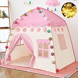 Kinderspielzelt Spielzelt für Kinder mit Sternenlichtern Kinderzelt Prinzessin...