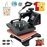 SDKEHUI Hitzepresse Transferpresse Schwarz 25x30cm, Heißpresse Maschine...