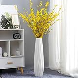 JIDOFUE Weiße Keramik Vase 17.7 Inches/45 cm Tall Bodenvase Floor Flower Vase...