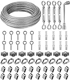 30M 3mm Drahtseil, 304 Edelstahl Drahtseil Spanndraht, Stahlseil ummantelt,...