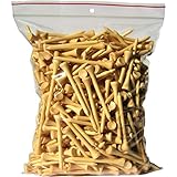 Premium Golf TEES - 70 mm (2 3/4') - 250 Stück - 100% Bambus - Farbe: Natur...