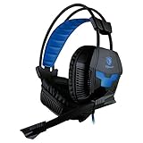 Sades Xpower Gaming-Kopfhörer, Schwarz/Blau